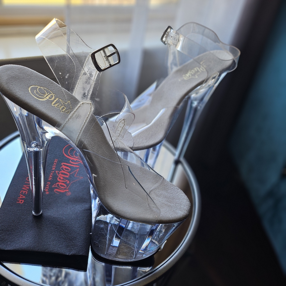 Pleaser Clear Platform Heels - image 1